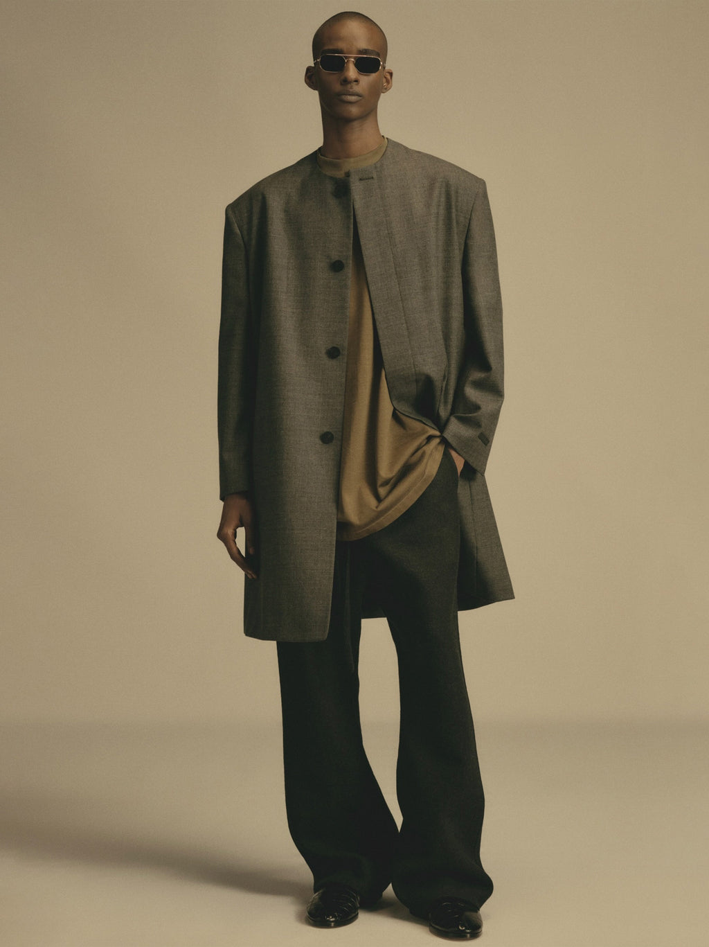 Wool Cashmere Drawstring 70's Pant