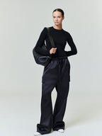 Bonded Satin Field Pant