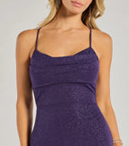 Rae Lace-Up Glitter Mermaid Dress