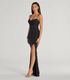 Astrid High-Slit Glitter Mermaid Dress