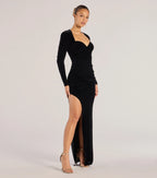 Kienna Long Sleeve Velvet Mermaid Dress