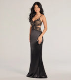 Aliana Cutout Lace And Satin Mermaid Dress