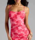 Petal Perfection Floral Ruched Midi Dress