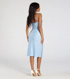 Sleek And Smooth High Slit Midi Dress