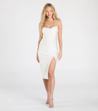 Sleek And Smooth High Slit Midi Dress