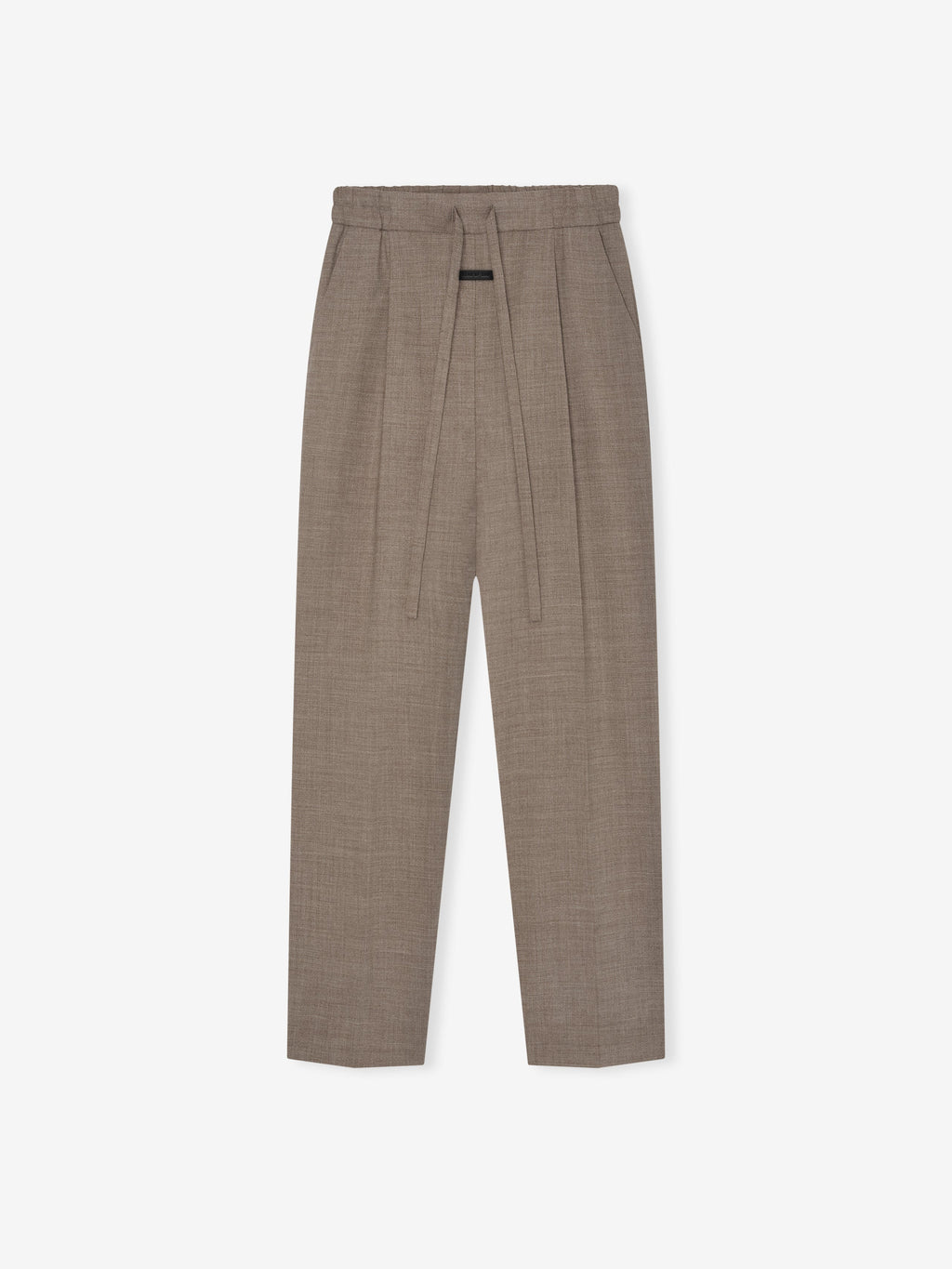 High Twist Wool Drawstring Straight Pant
