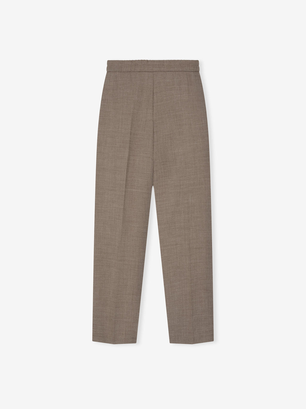 High Twist Wool Drawstring Straight Pant
