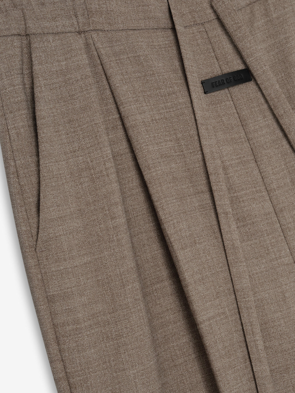 High Twist Wool Drawstring Straight Pant