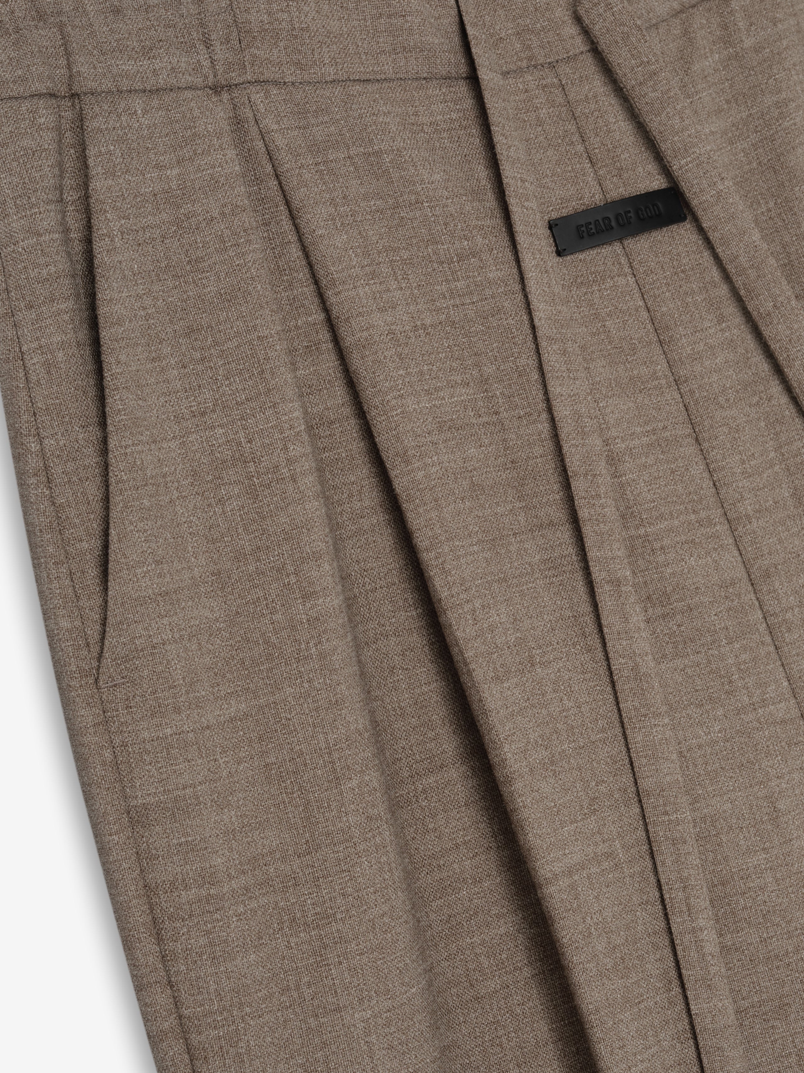 High Twist Wool Drawstring Straight Pant