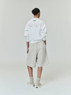 Relaxed Fleece Sweatshort With Piping