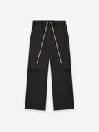 Rubber Knee Pleat Wide Leg Pant